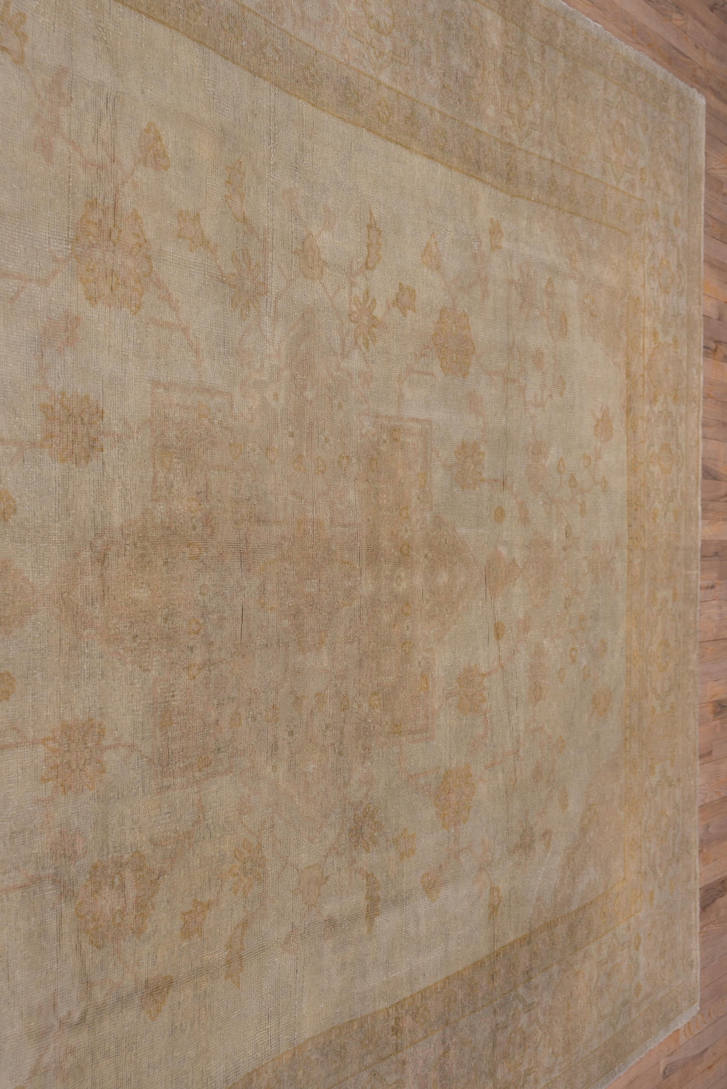 9' x 11' one-of-a-kind handmade vintage Kilim large size rug. Color palette: ivory, taupe, beige, sand, camel, pale gold