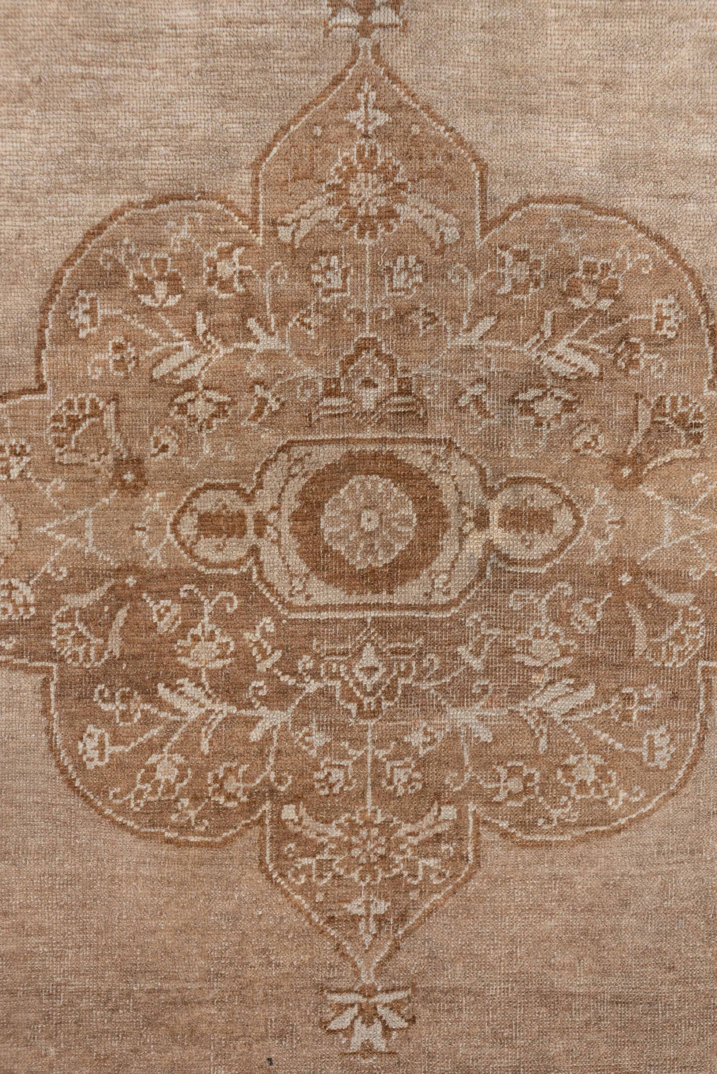 10' x 15' one-of-a-kind handmade vintage Kilim rug. Color palette: camel, ivory, taupe, sand, tan, beige, gray