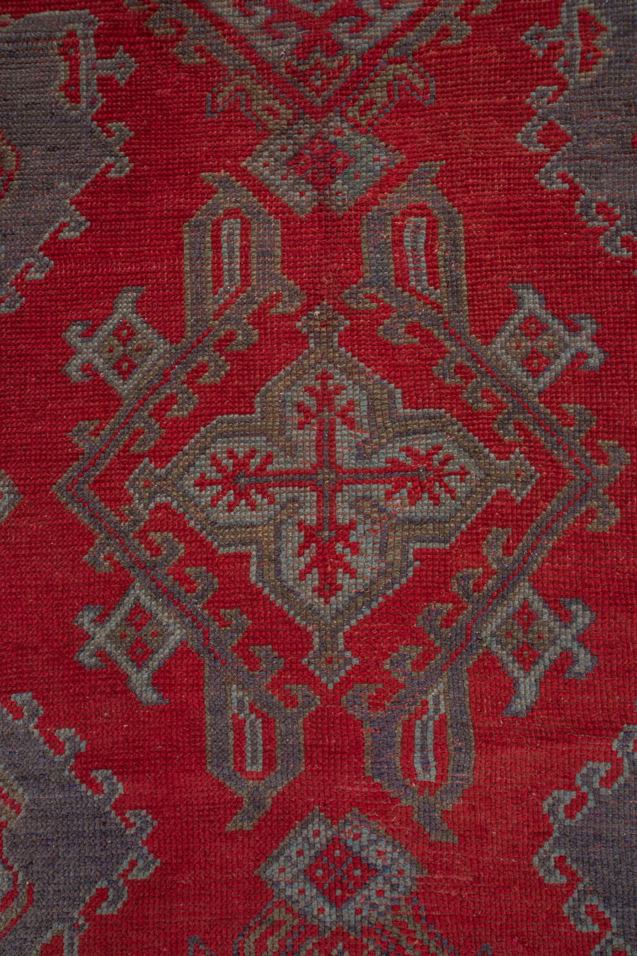 8' x 12' one-of-a-kind handmade vintage Kilim large size rug. Color palette: red, taupe, rose, brick, dusty mauve, beige