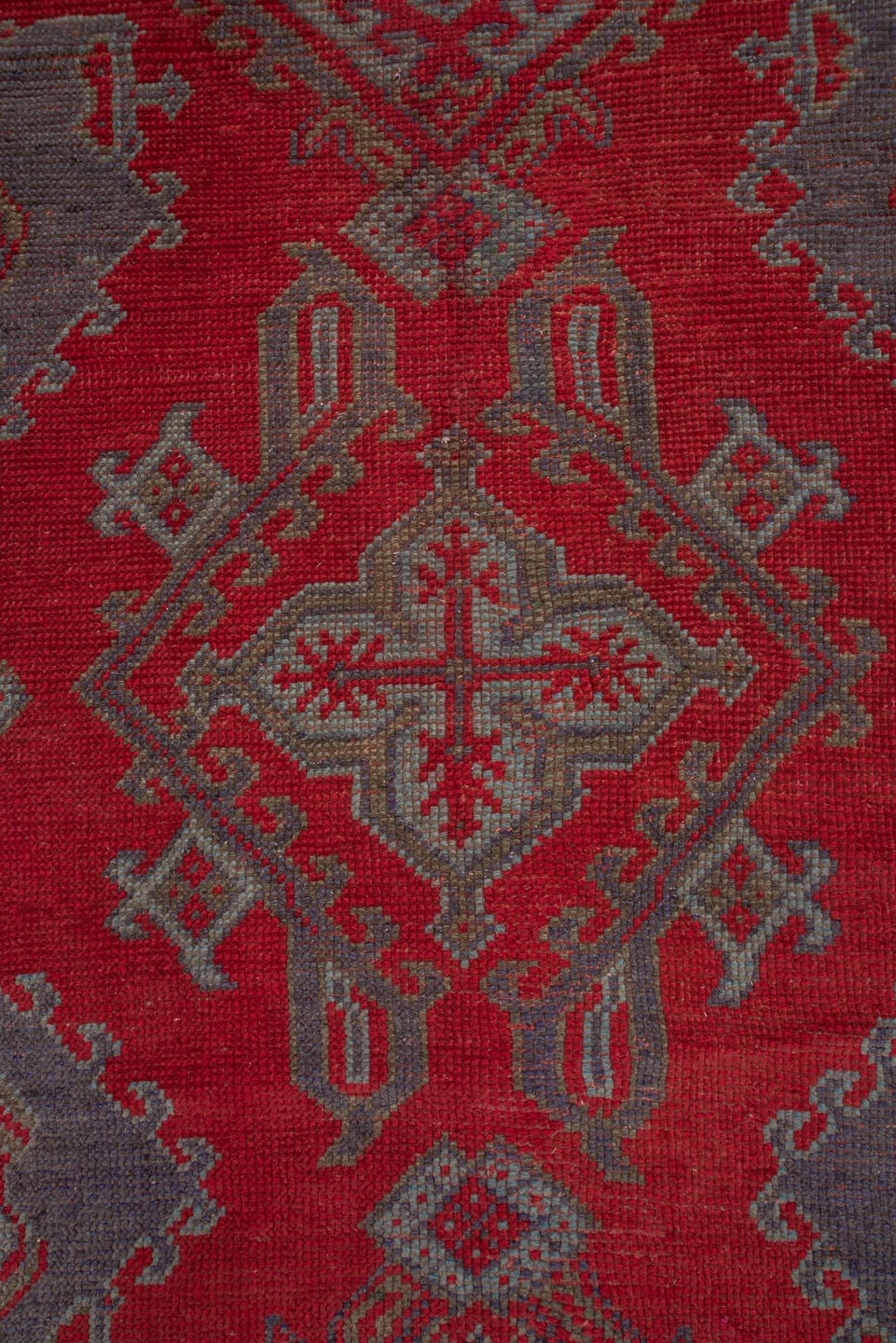 8' x 12' one-of-a-kind handmade vintage Kilim large size rug. Color palette: red, taupe, rose, brick, dusty mauve, beige