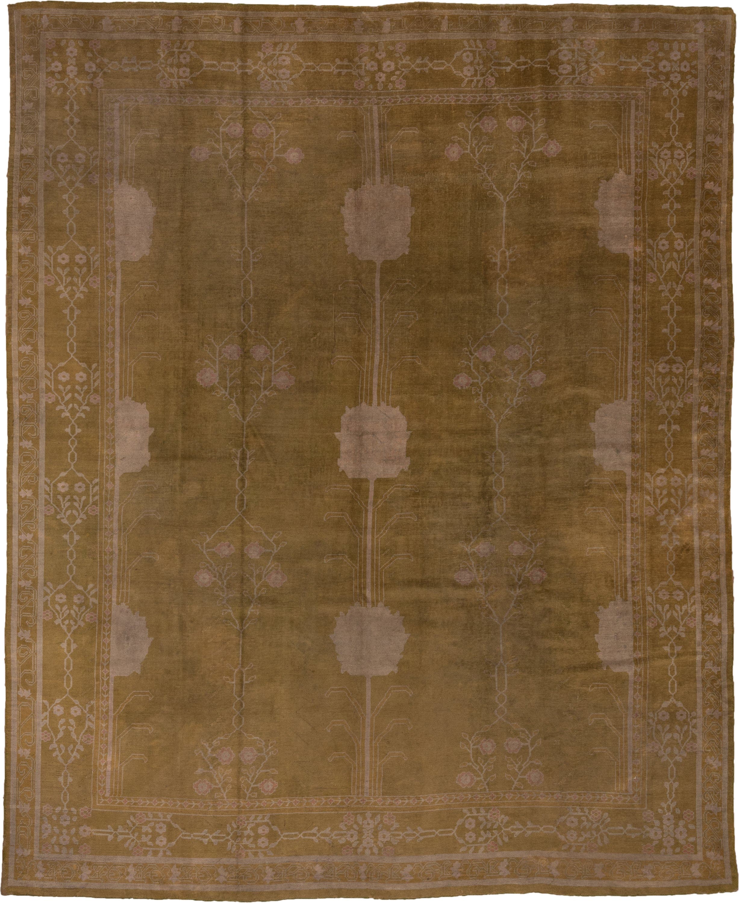 2' x 14' one-of-a-kind handmade vintage Tulu runner rug. Color palette: camel, taupe, dusty rose, beige, light brown, gray