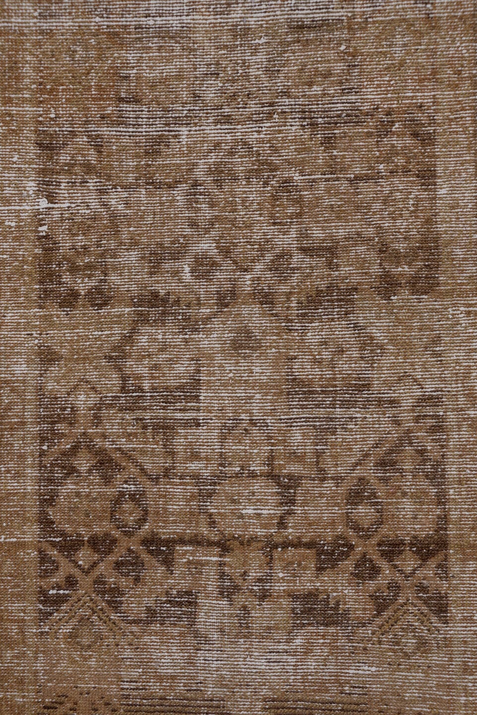 9' x 10' one-of-a-kind handmade vintage Tulu large size rug. Color palette: camel, taupe, beige, sand, ivory, brown, gray