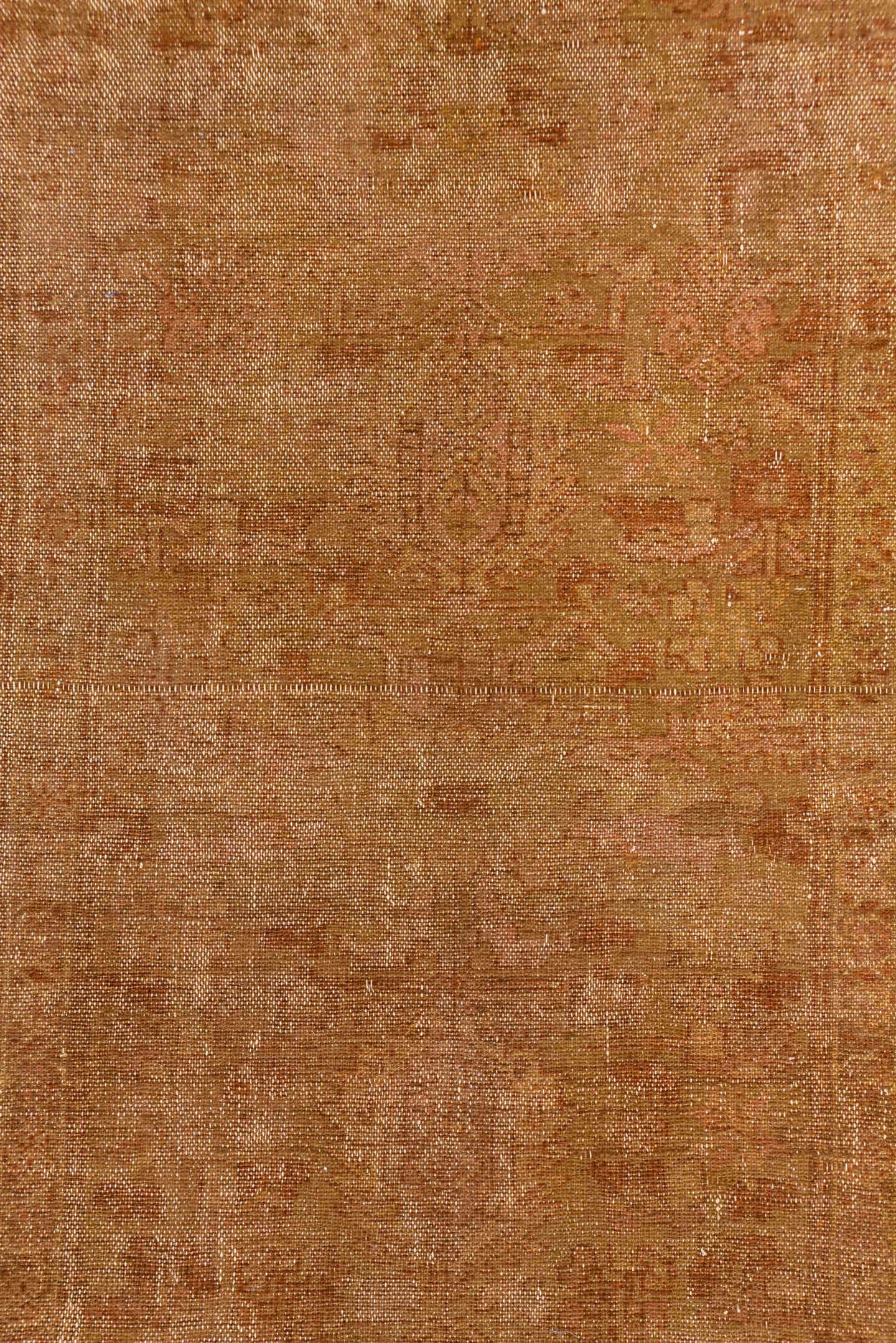 7' x 10' one-of-a-kind handmade vintage Tulu large size rug. Color palette: camel, terra cotta, taupe, sienna, tan, rust