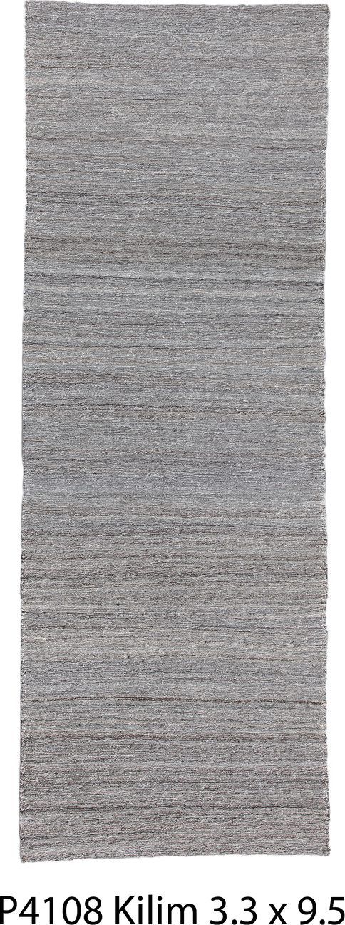 3' x 9' one-of-a-kind handmade vintage Kilim runner rug. Color palette: black, dark gray, dim gray, gainsboro, gray