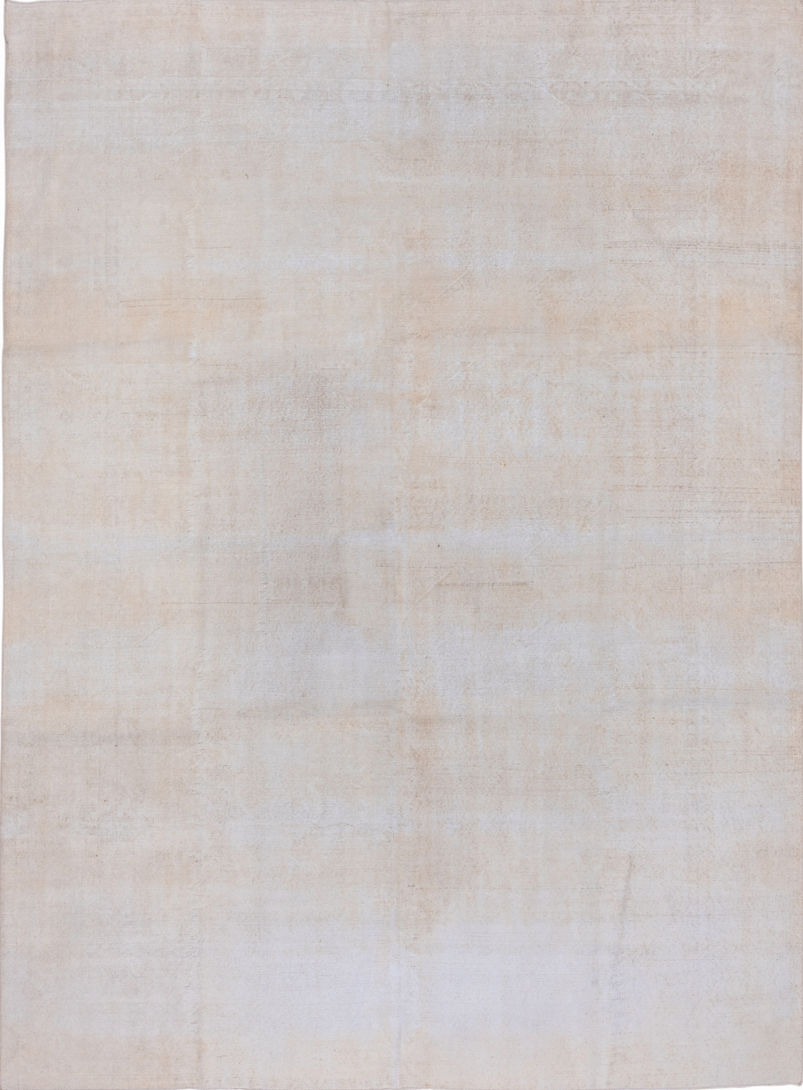 9' x 12' one-of-a-kind handmade vintage Oushak large size rug. Color palette: dark gray, gainsboro, gray, light blue