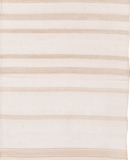 3' x 7' one-of-a-kind handmade vintage Flatweave rug. Color palette: brown, gainsboro, gray, lavender blush, light gray