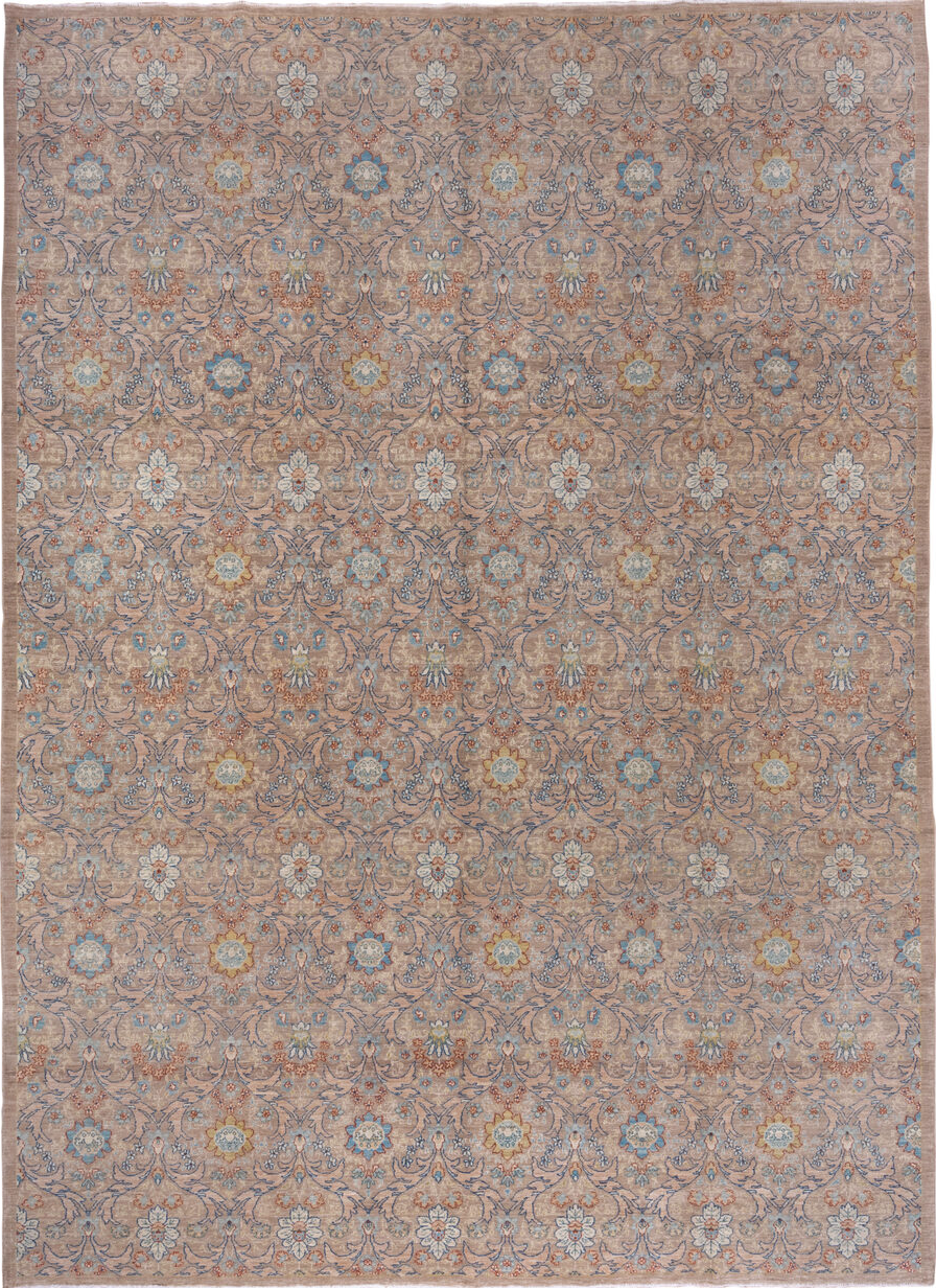 6' x 8' one-of-a-kind handmade vintage Afghan medium size rug. Color palette: blue, brown, dark gray, dim gray, gray