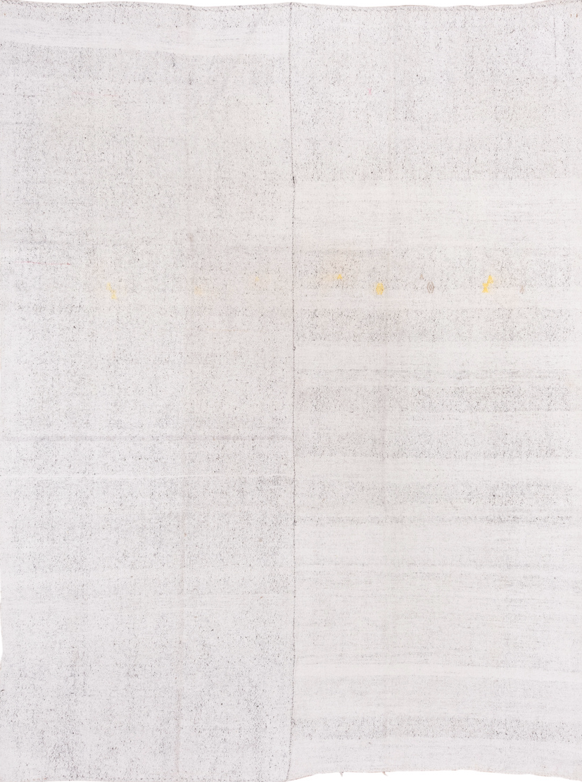 7' x 10' one-of-a-kind handmade vintage Flatweave large size rug. Color palette: brown, dark gray, gainsboro, gray