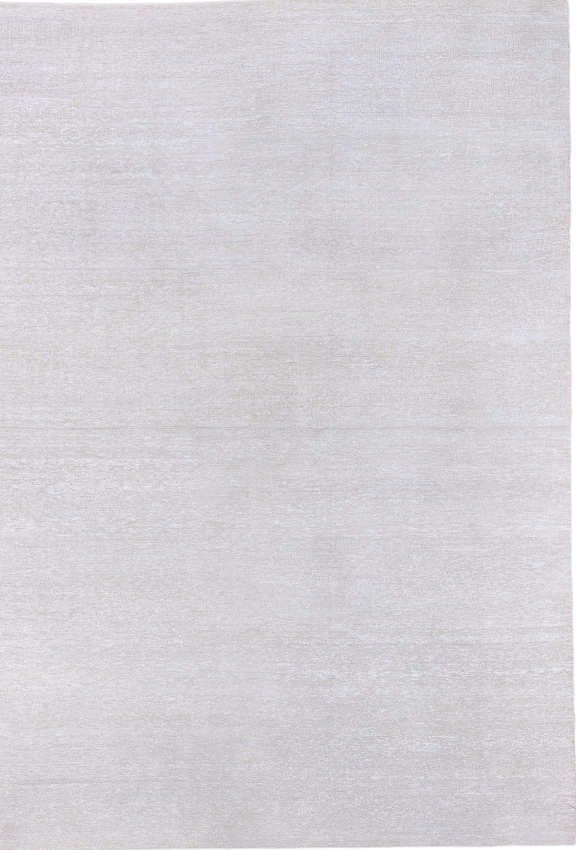 9' x 13' one-of-a-kind handmade vintage Sari Silk large size rug. Color palette: dark gray, gainsboro, gray, lavender