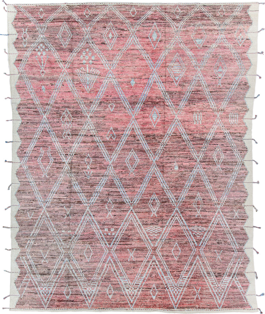 7' x 10' one-of-a-kind handmade vintage Tulu large size rug. Color palette: black, brown, dark gray, gainsboro, gray