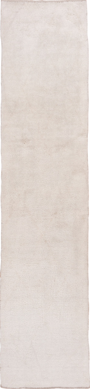 2' x 12' one-of-a-kind handmade vintage Moroccan runner rug. Color palette: gainsboro, gray, light gray, linen, off-white