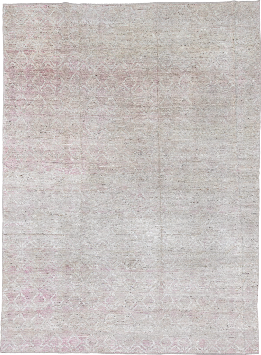 10' x 14' one-of-a-kind handmade vintage Tulu large size rug. Color palette: black, dark gray, dim gray, gainsboro, gray