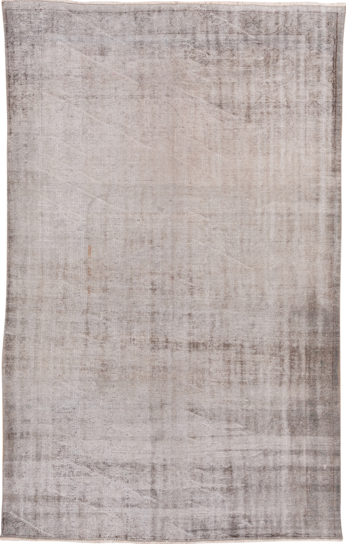 6' x 9' one-of-a-kind handmade vintage Sparta medium size rug. Color palette: dark gray, dim gray, gray, light gray