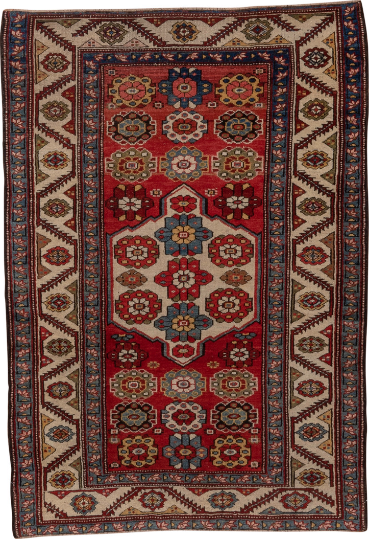 4' x 5' one-of-a-kind handmade vintage NW Persian small size rug. Color palette: black, brown, charcoal, dim gray, gray