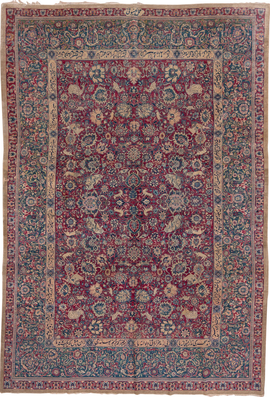 8' x 12' one-of-a-kind handmade vintage Tabriz large size rug. Color palette: arapawa, black, blue, brown, charcoal