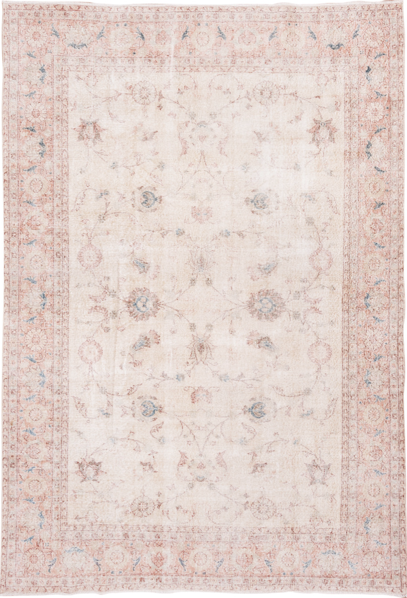 6' x 10' one-of-a-kind handmade vintage Sparta large size rug. Color palette: brown, dark gray, dim gray, gainsboro, gray