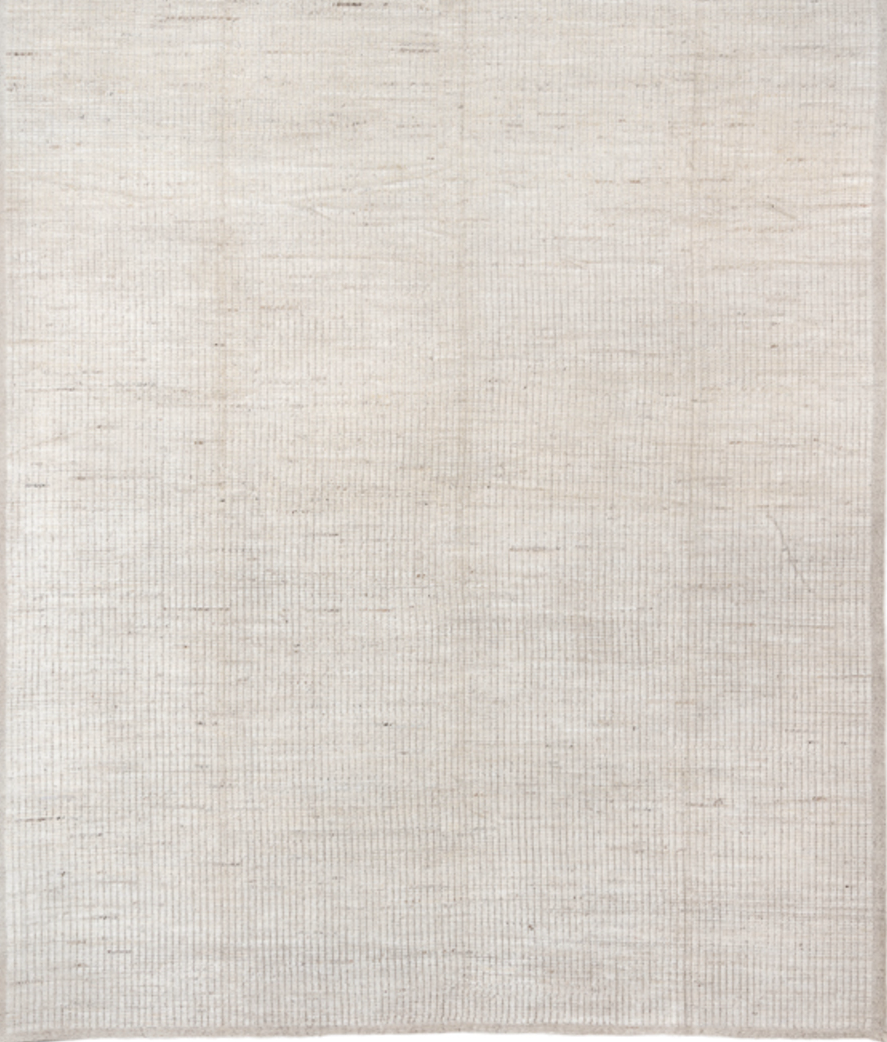 12' x 14' one-of-a-kind handmade vintage Tulu oversize rug. Color palette: off-white, gray, light gray, pink, gainsboro
