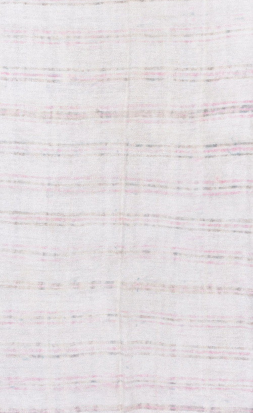 5' x 10' one-of-a-kind handmade vintage Hemp Kilim medium size rug. Color palette: alice blue, gainsboro, ghost white, gray