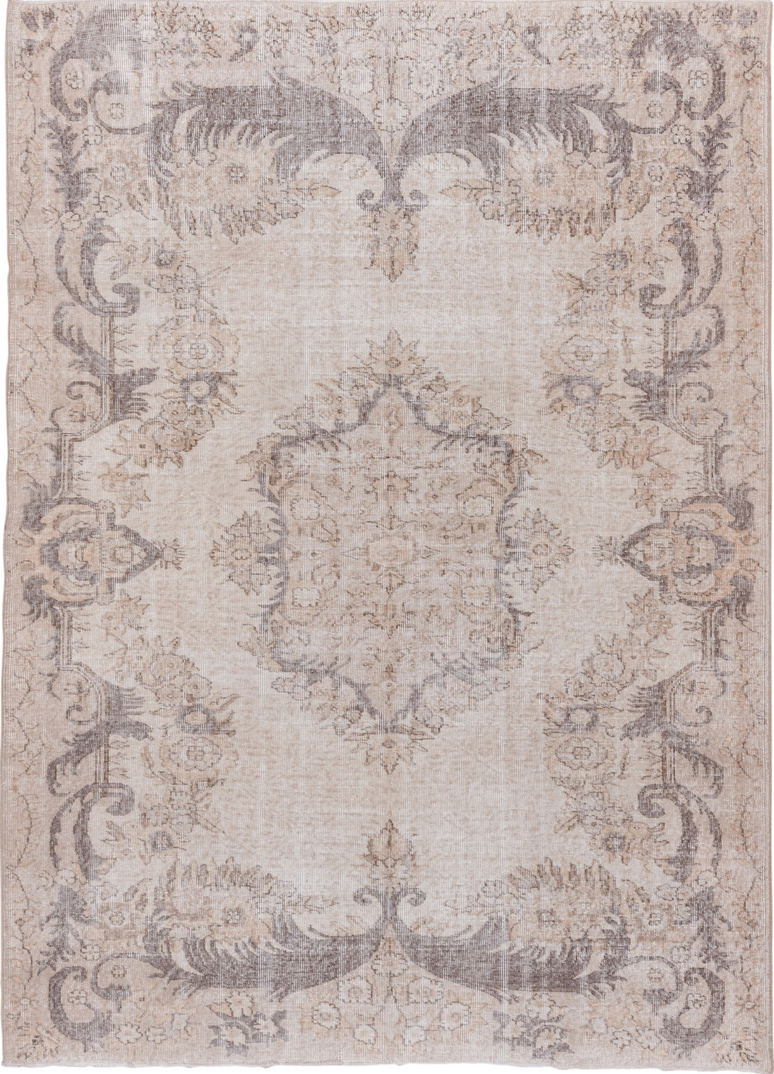 6' x 9' one-of-a-kind handmade vintage Sparta medium size rug. Color palette: dark gray, gainsboro, gray, light gray