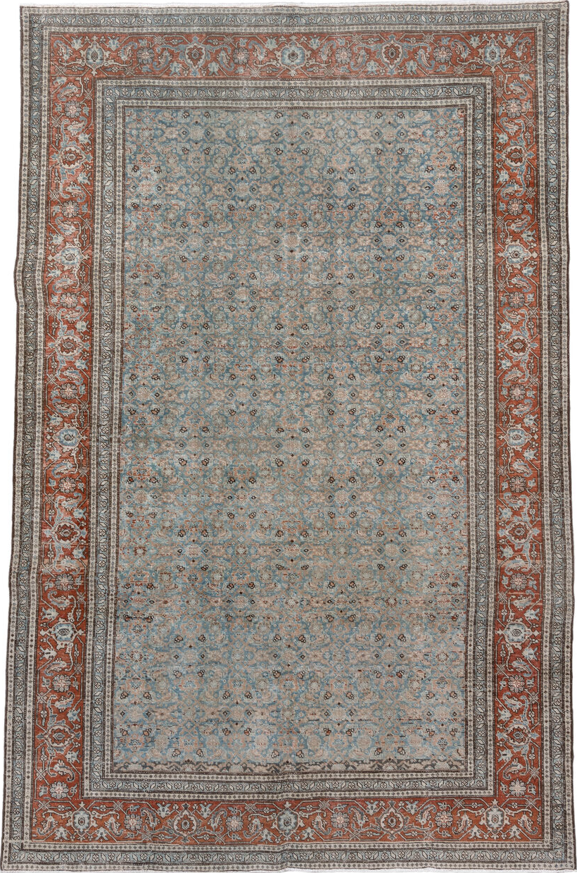 6' x 9' one-of-a-kind handmade vintage Tabriz medium size rug. Color palette: brown, dark gray, dim gray, gray, light gray