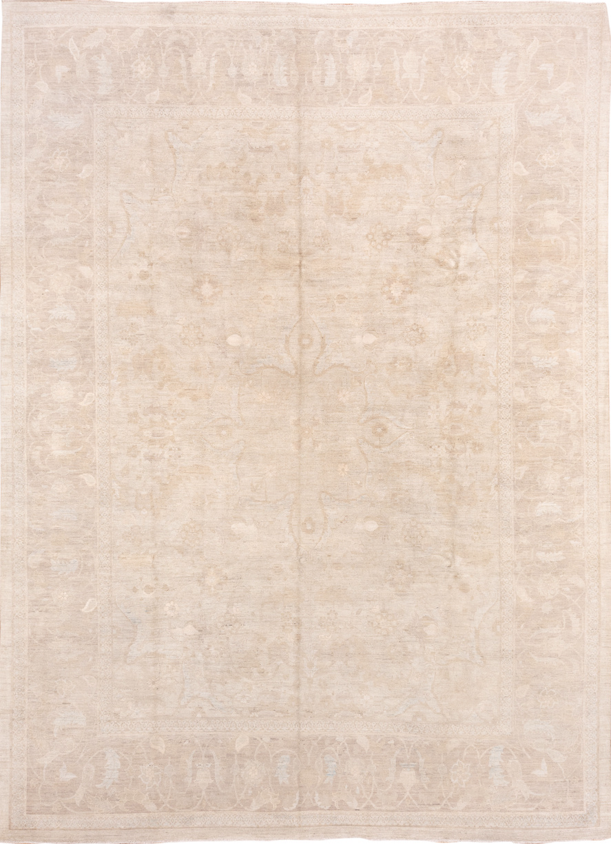 8' x 11' one-of-a-kind handmade vintage Afghan large size rug. Color palette: antiquewhite, brown, gray, light gray, linen