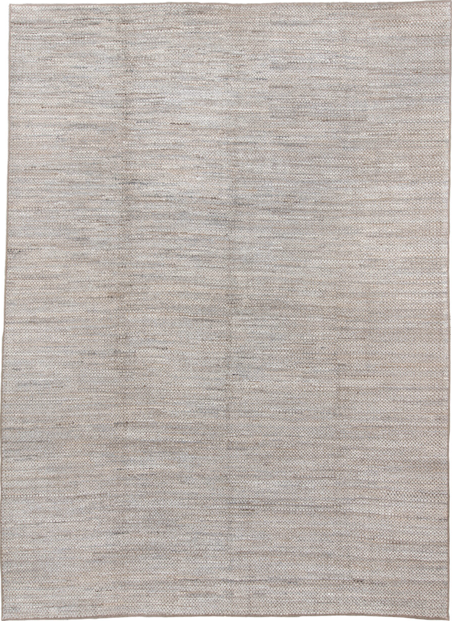 10' x 14' one-of-a-kind handmade vintage Tulu large size rug. Color palette: dark gray, dim gray, gainsboro, gray