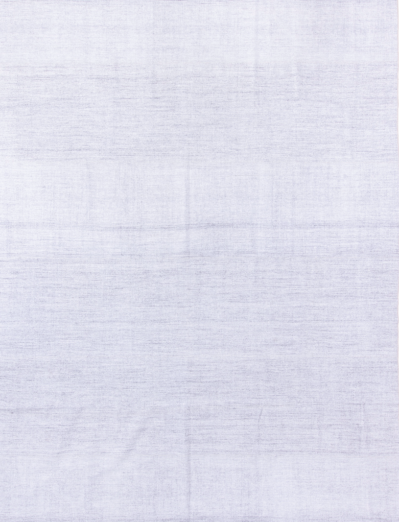 10' x 14' one-of-a-kind handmade vintage Kilim large size rug. Color palette: alice blue, gainsboro, ghost white, gray