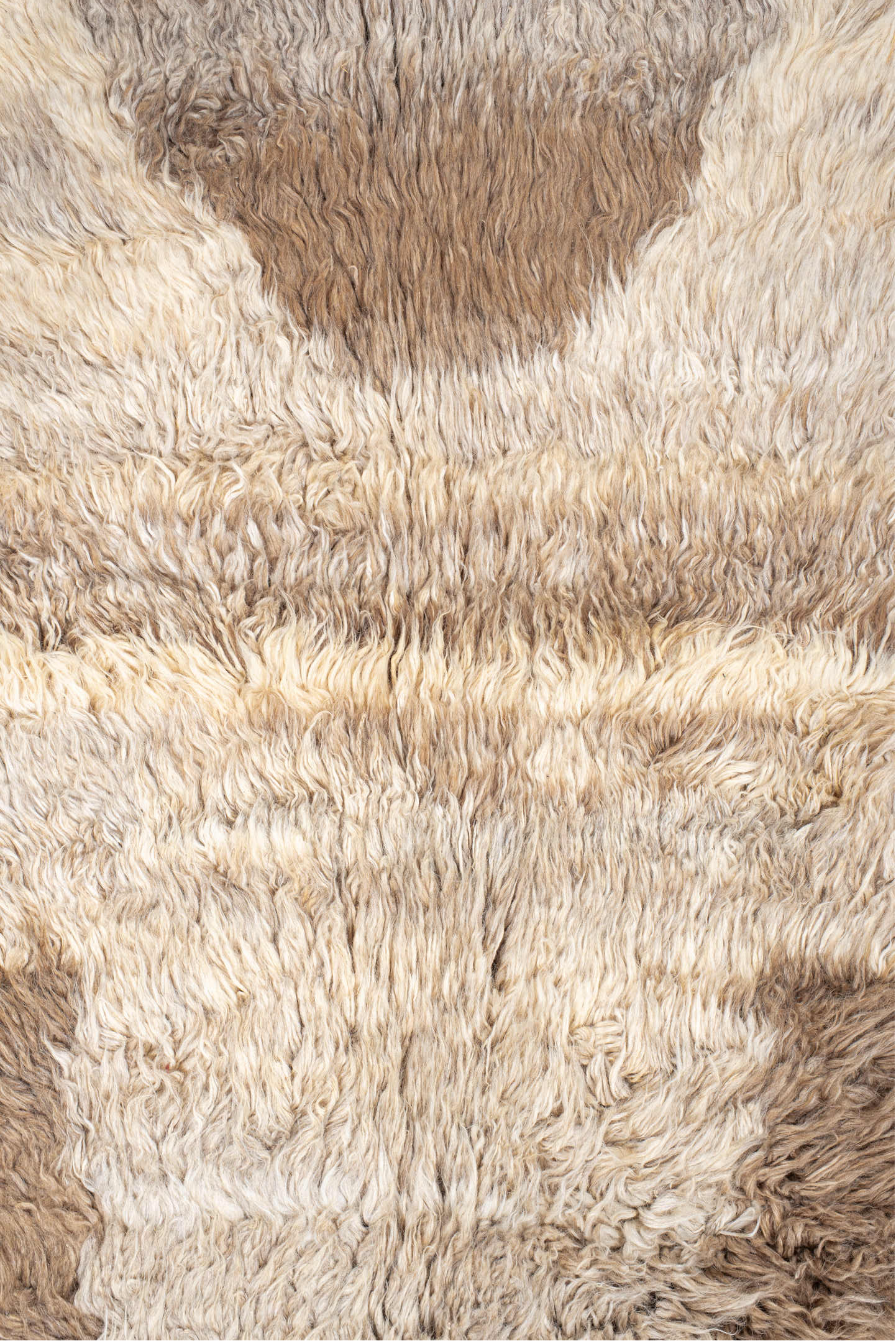 5' x 7' one-of-a-kind handmade vintage Moroccan rug. Color palette: antiquewhite, brown, gray, light gray, linen, off-white