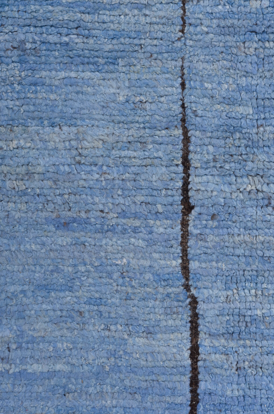 8' x 10' one-of-a-kind handmade vintage Tulu large size rug. Color palette: blue, brown, fiord, gray, light blue, light gray