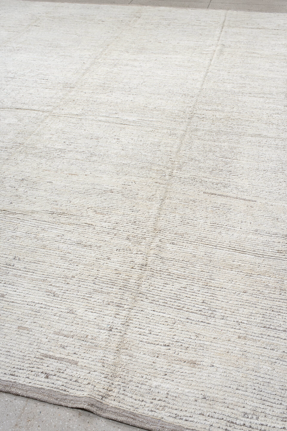 12' x 14' one-of-a-kind handmade vintage Tulu oversize rug. Color palette: dark gray, gainsboro, gray, light blue