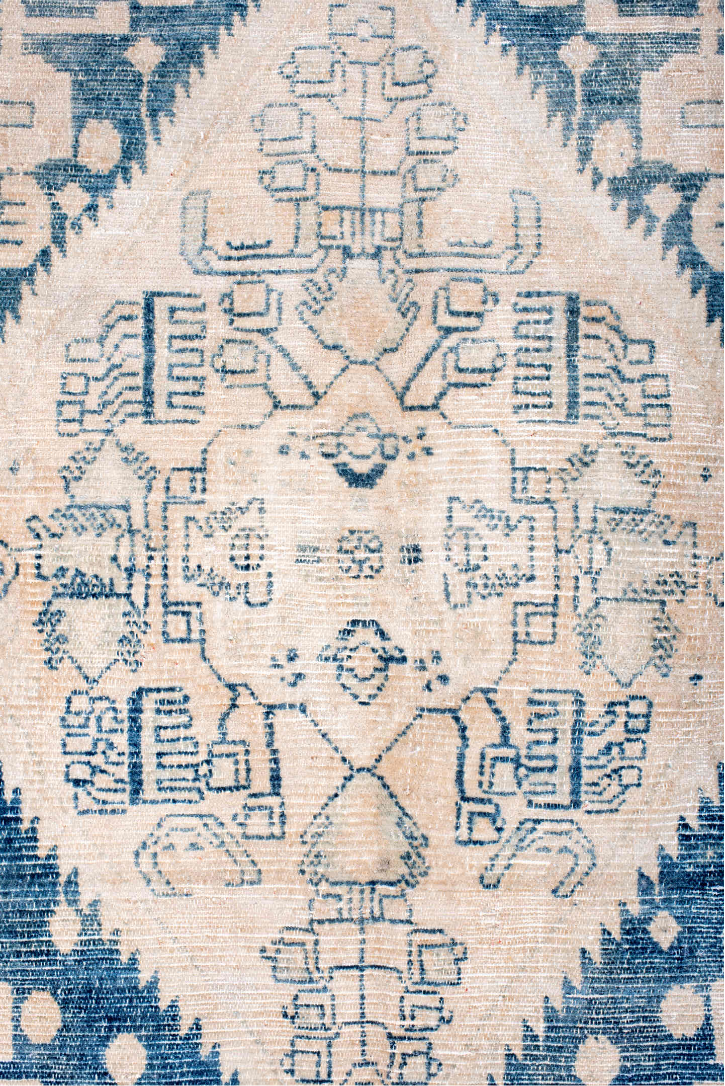 5' x 8' one-of-a-kind handmade vintage Hamadan medium size rug. Color palette: blue, brown, dark gray, gray, light blue