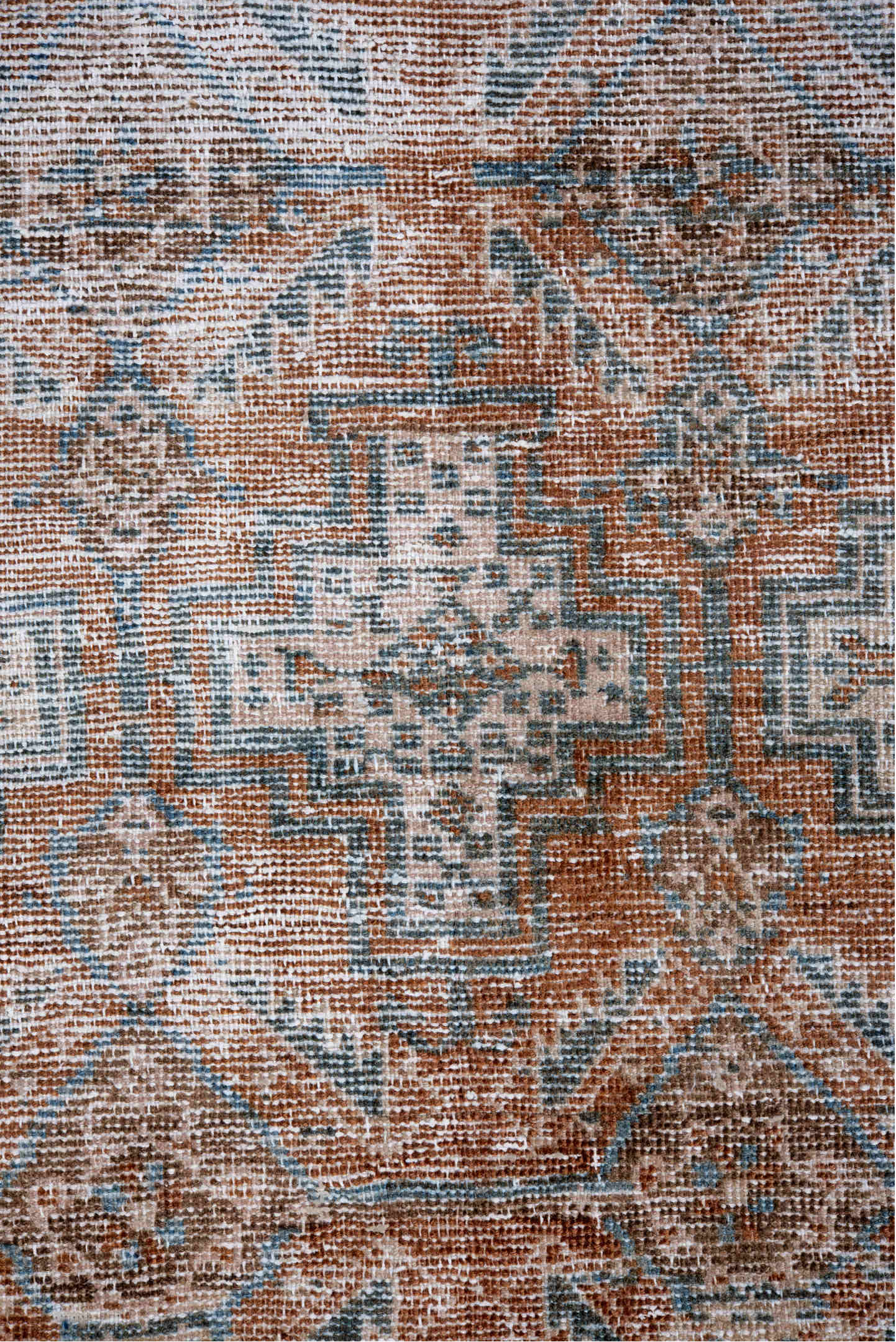 3' x 5' one-of-a-kind handmade vintage Afshar small size rug. Color palette: blue, brown, dark gray, dim gray, gray