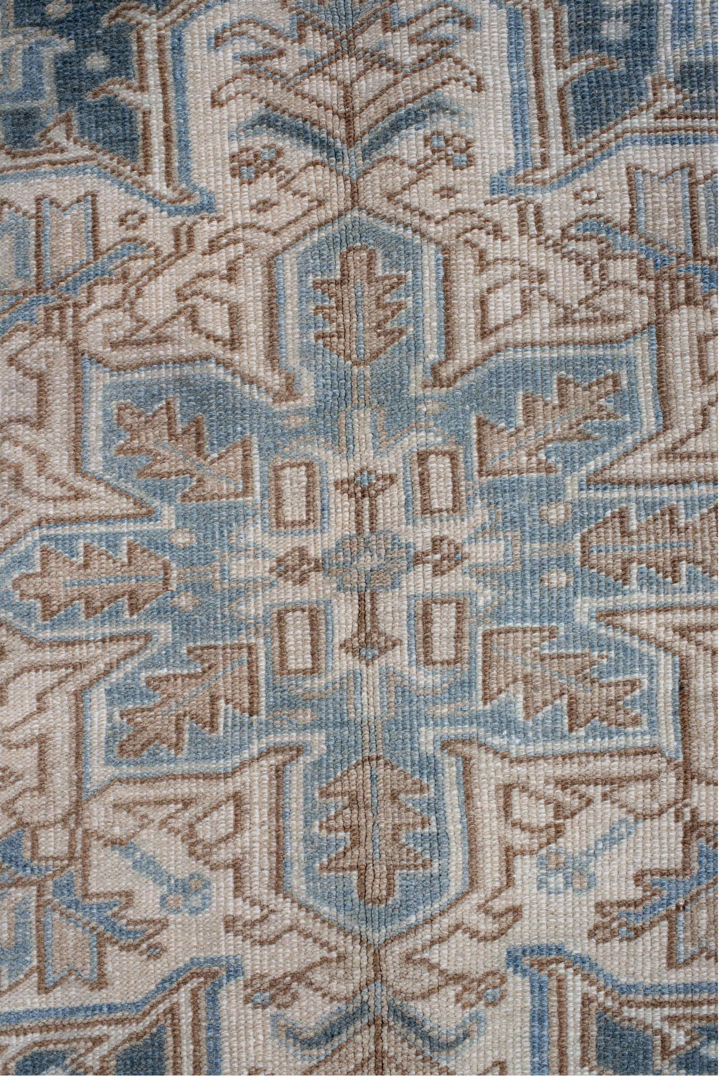 8' x 11' one-of-a-kind handmade vintage Heriz large size rug. Color palette: blue, dark gray, dim gray, fiord, gray