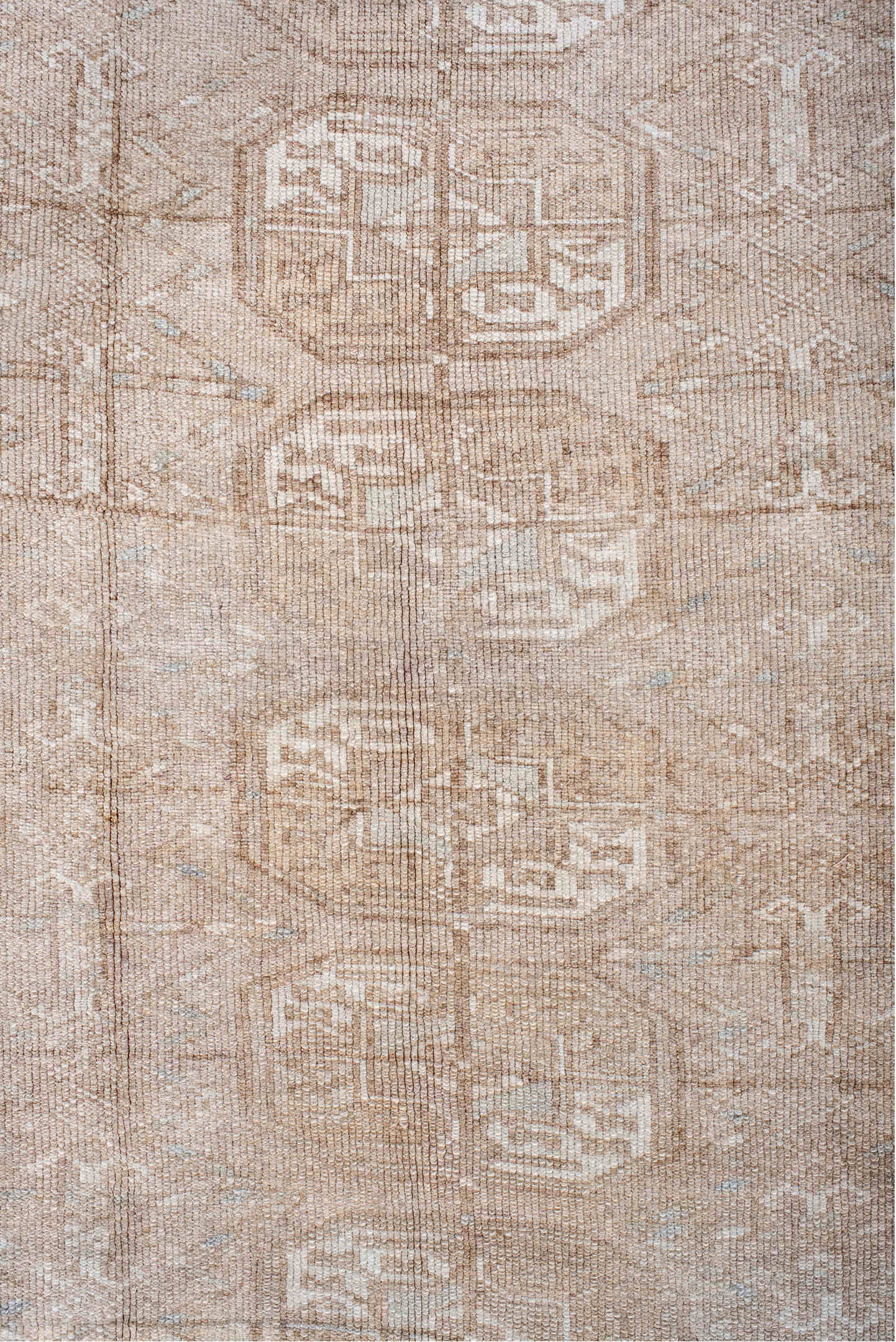 5' x 9' one-of-a-kind handmade vintage Afghan medium size rug. Color palette: gainsboro, gray, light gray, off-white, pink