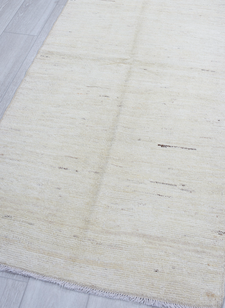 3' x 9' one-of-a-kind handmade vintage Tulu runner rug. Color palette: gainsboro, gray, light blue, light gray, off-white