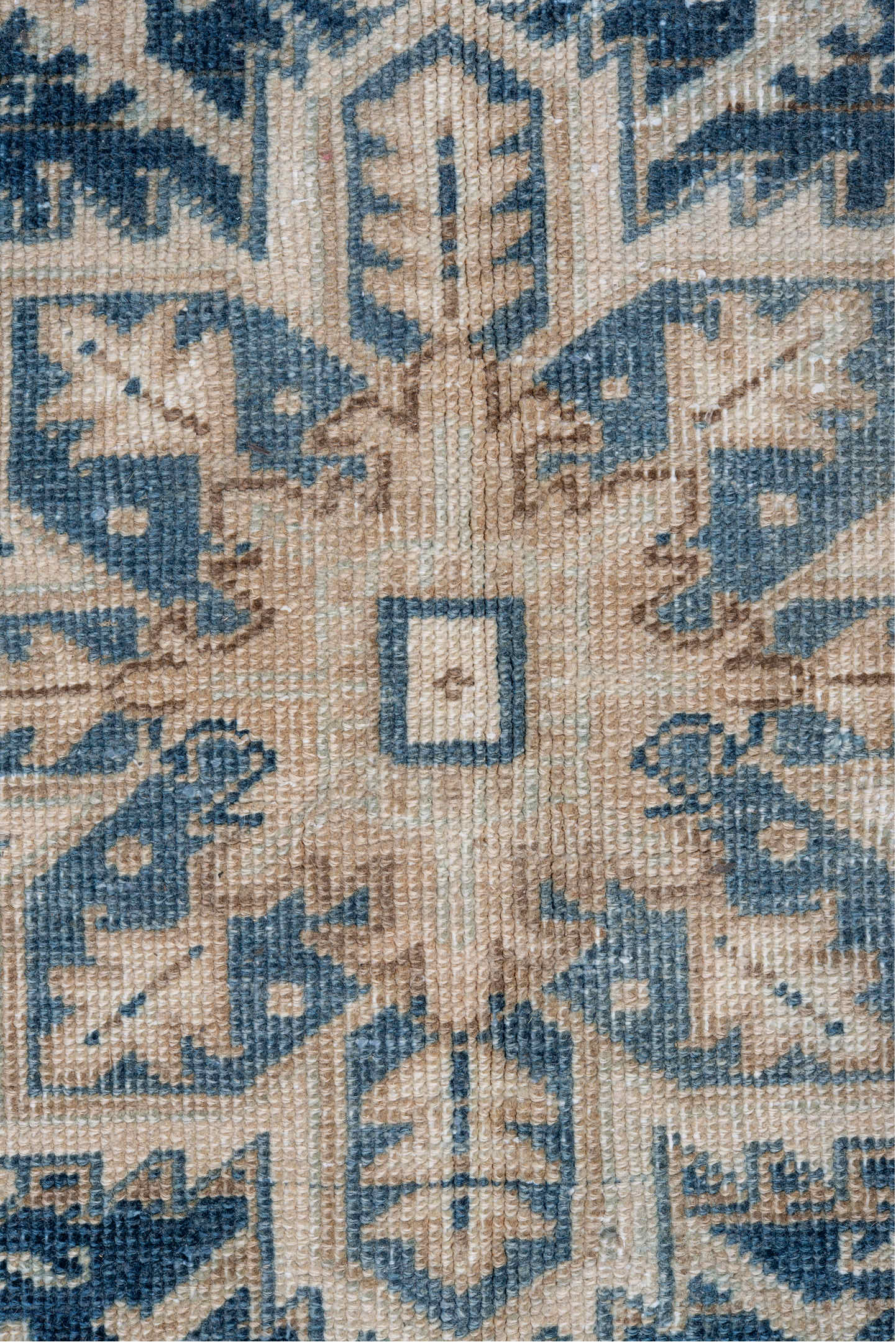 6' x 8' one-of-a-kind handmade vintage Heriz medium size rug. Color palette: black, blue, brown, charcoal, dark gray, fiord