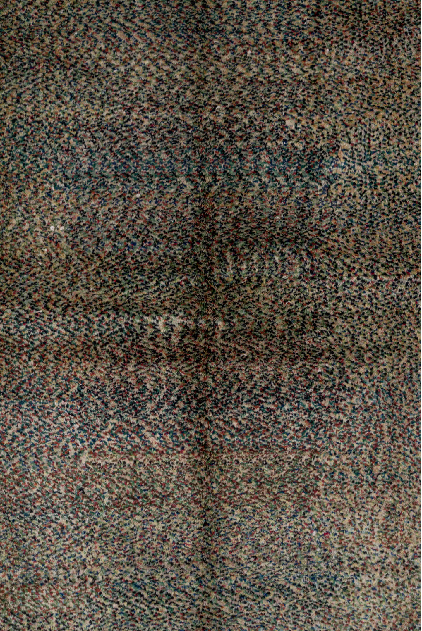 6' x 9' one-of-a-kind handmade vintage Oushak medium size rug. Color palette: black, blue, charcoal, dark slate gray, gray