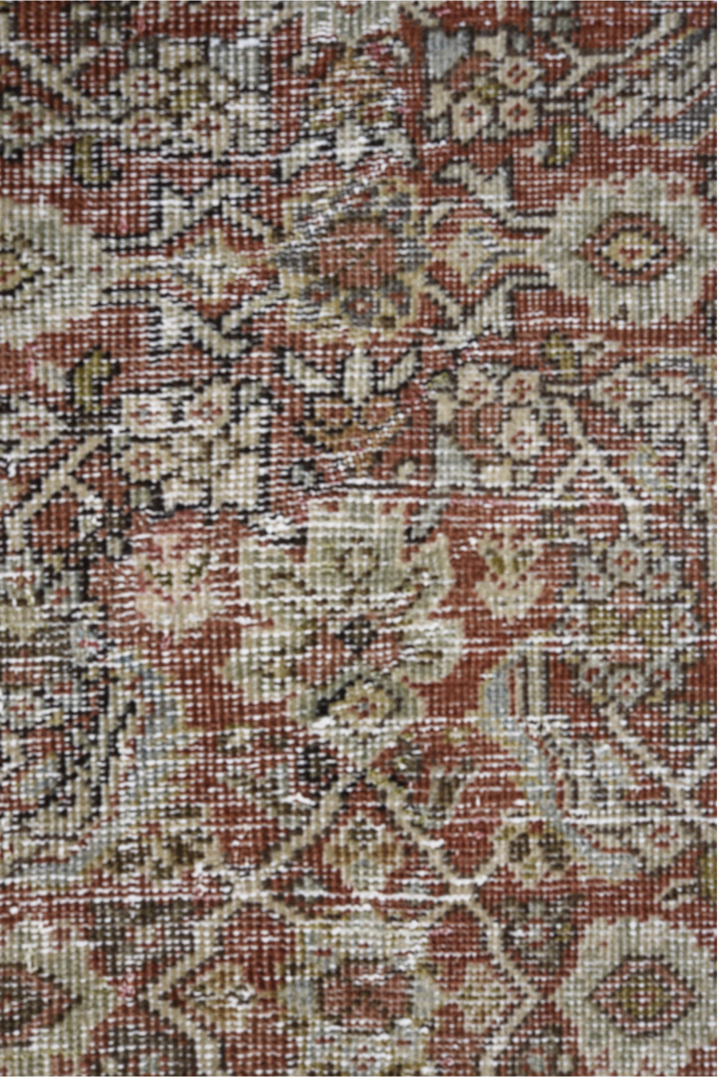 4' x 10' one-of-a-kind handmade vintage Mahal runner rug. Color palette: black, brown, charcoal, dark gray, gray, light gray