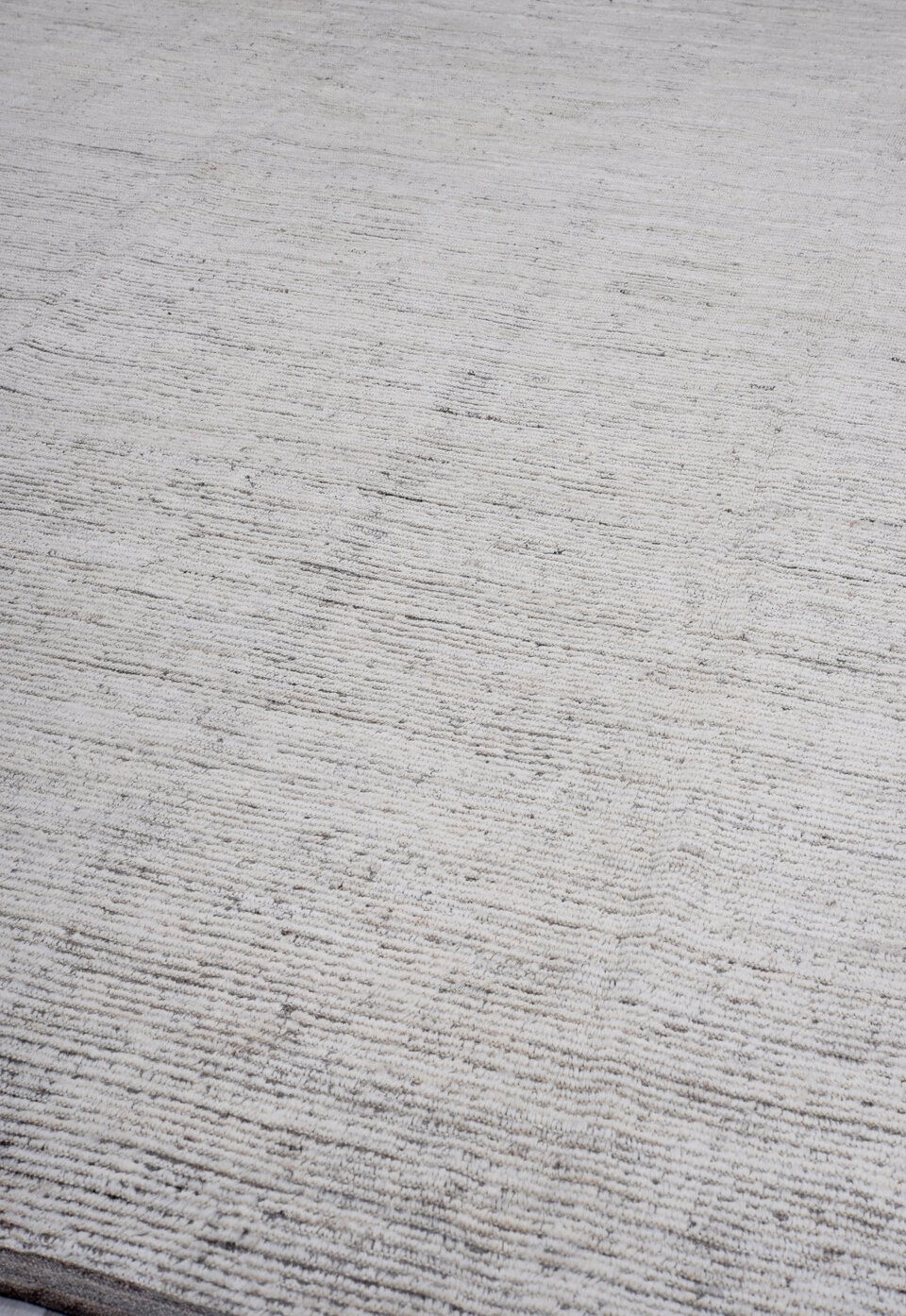 9' x 12' one-of-a-kind handmade vintage Tulu large size rug. Color palette: black, charcoal, dark gray, dim gray, gainsboro