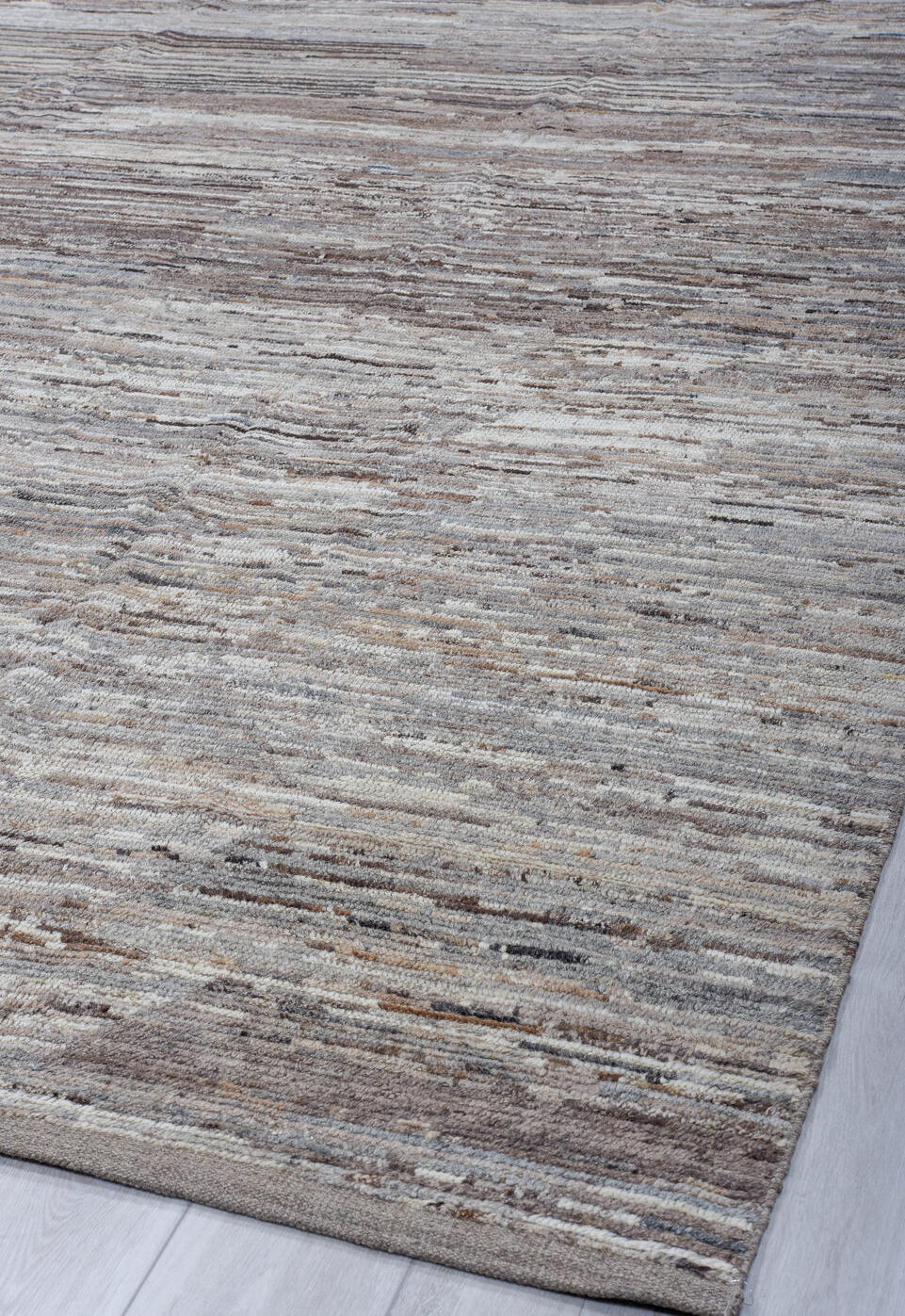 8' x 12' one-of-a-kind handmade vintage Tulu large size rug. Color palette: black, blue, brown, dark gray, dim gray