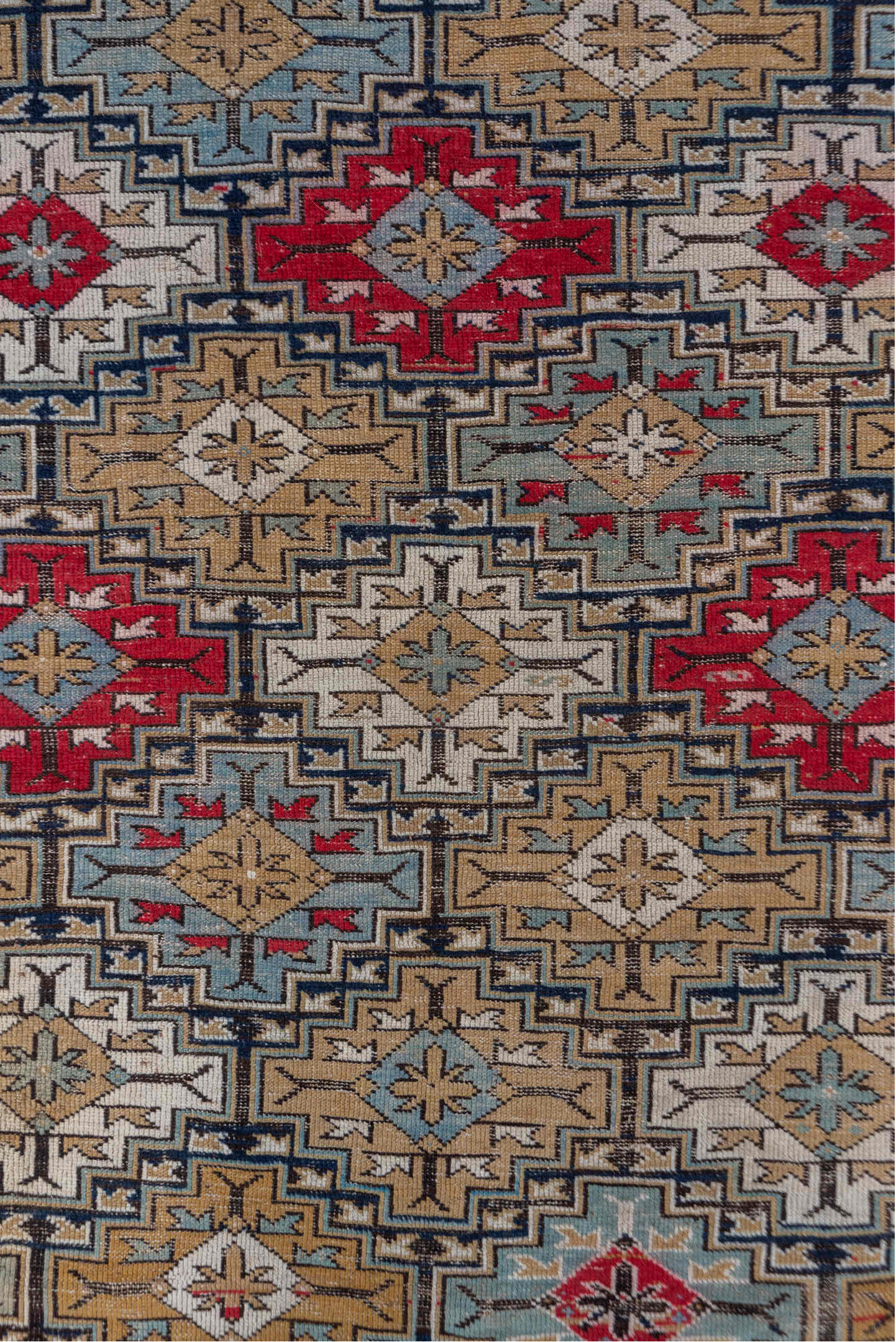 3' x 6' one-of-a-kind handmade vintage Shirvan small size rug. Color palette: black, brown, charcoal, dim gray, gray