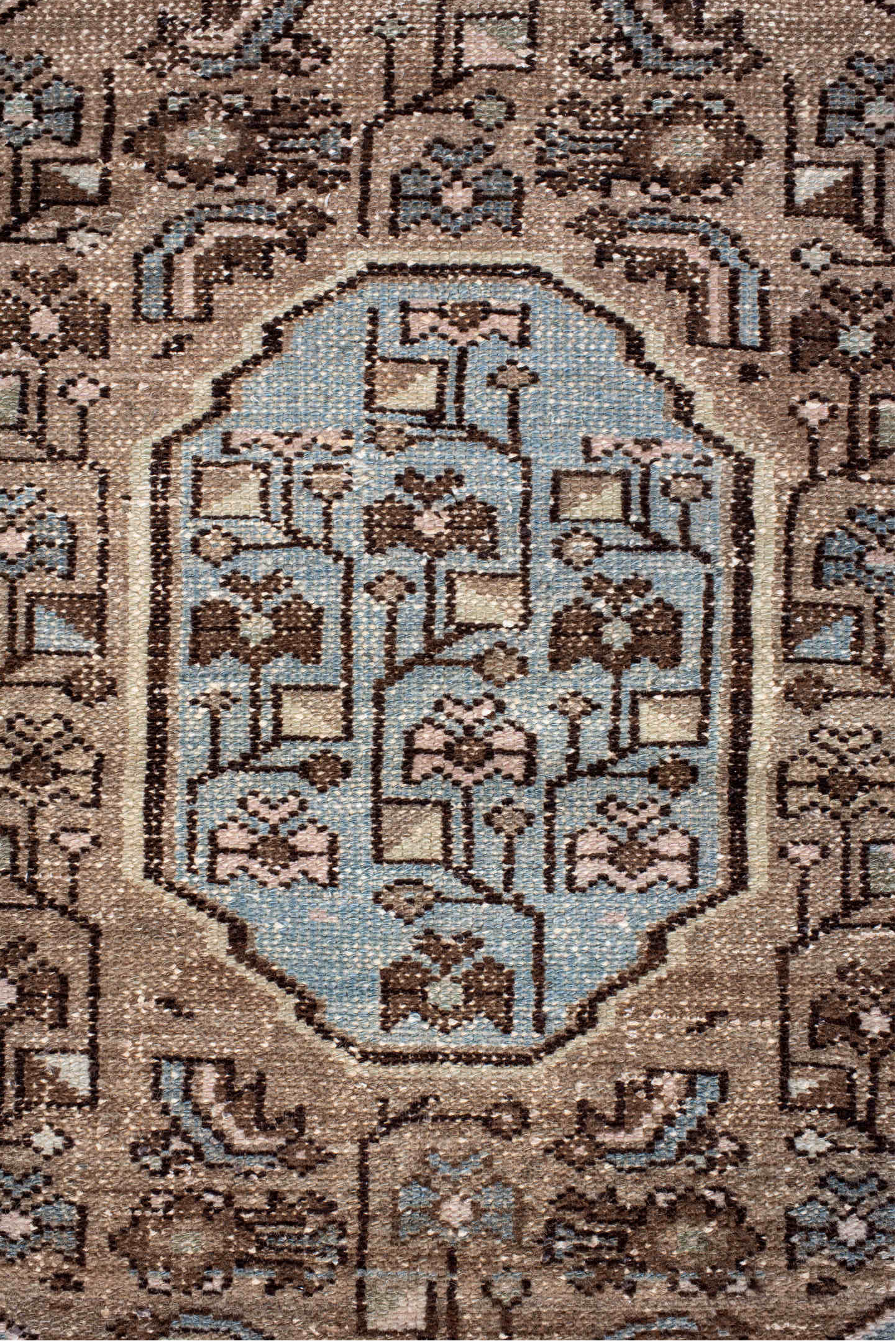 3' x 4' one-of-a-kind handmade vintage Hamadan small size rug. Color palette: antiquewhite, black, brown, dark gray