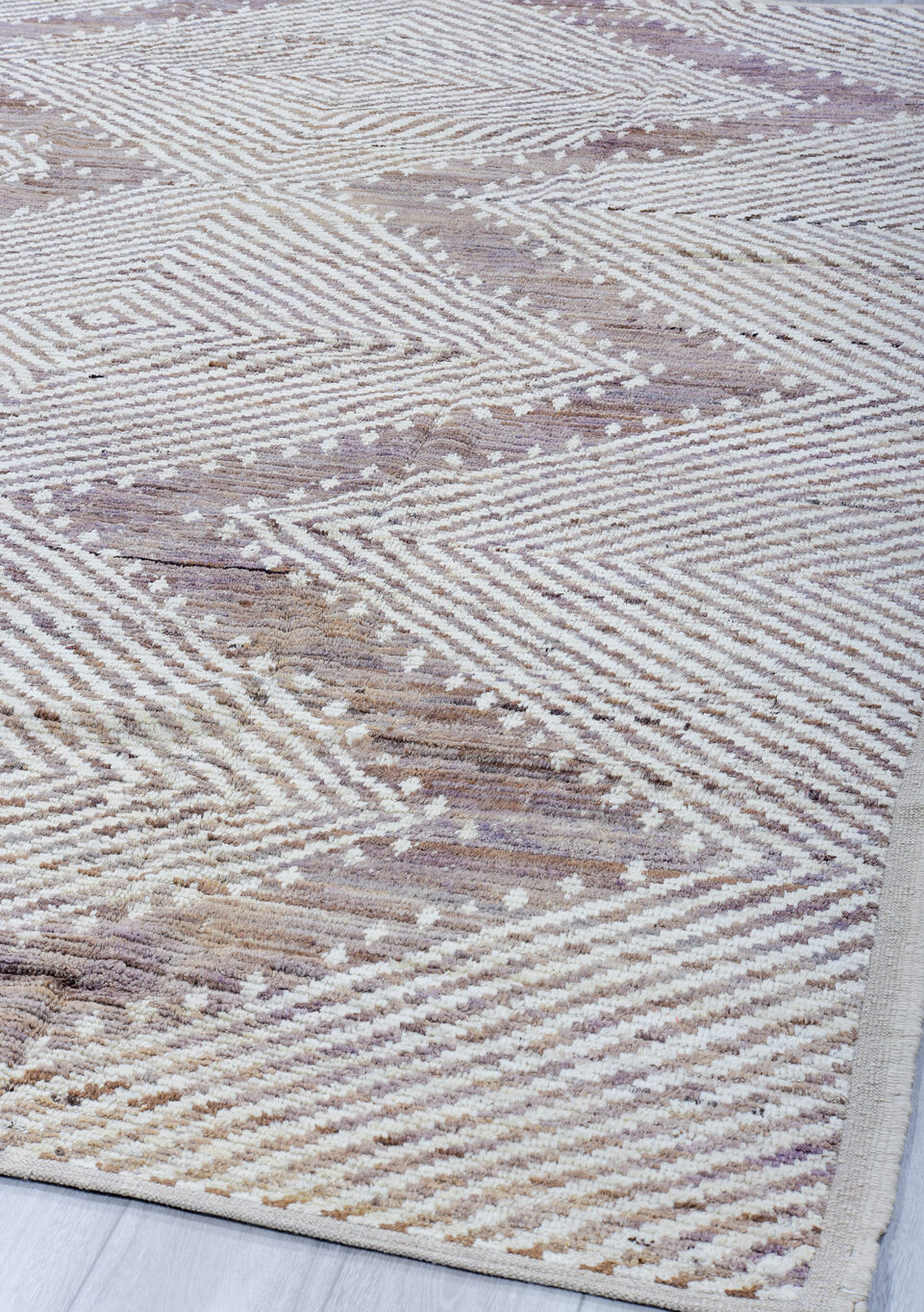 8' x 9' one-of-a-kind handmade vintage Tulu rug. Color palette: black, blue, brown, dark gray, gainsboro, gray, light blue