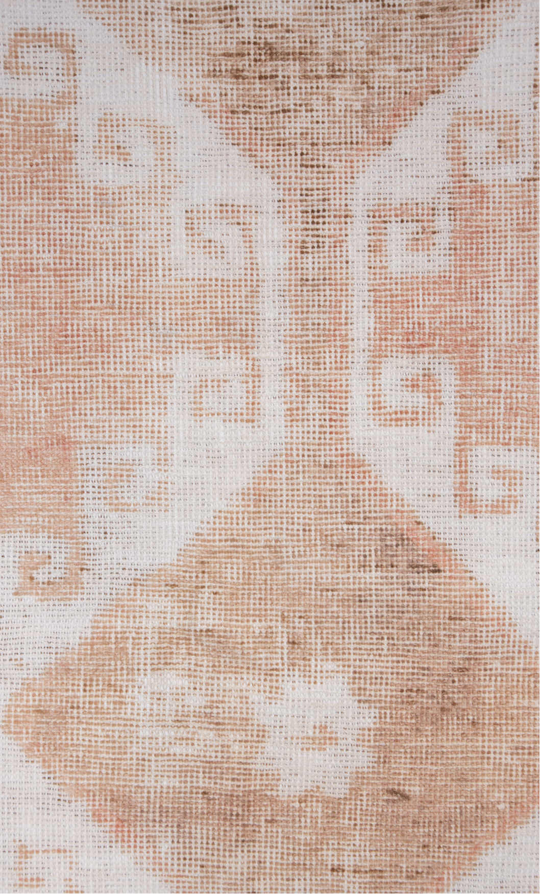 2' x 12' one-of-a-kind handmade vintage Oushak runner rug. Color palette: brown, gainsboro, gray, light gray, off-white