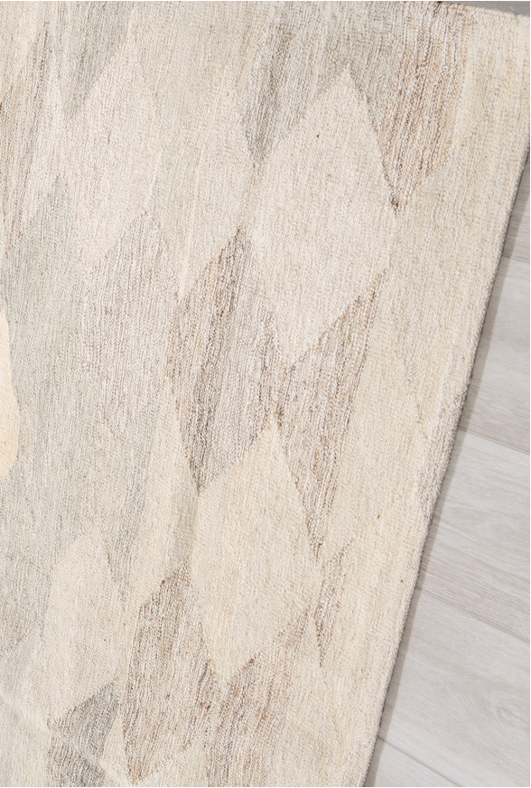 10' x 14' one-of-a-kind handmade vintage Kilim large size rug. Color palette: antiquewhite, brown, dark gray, gray