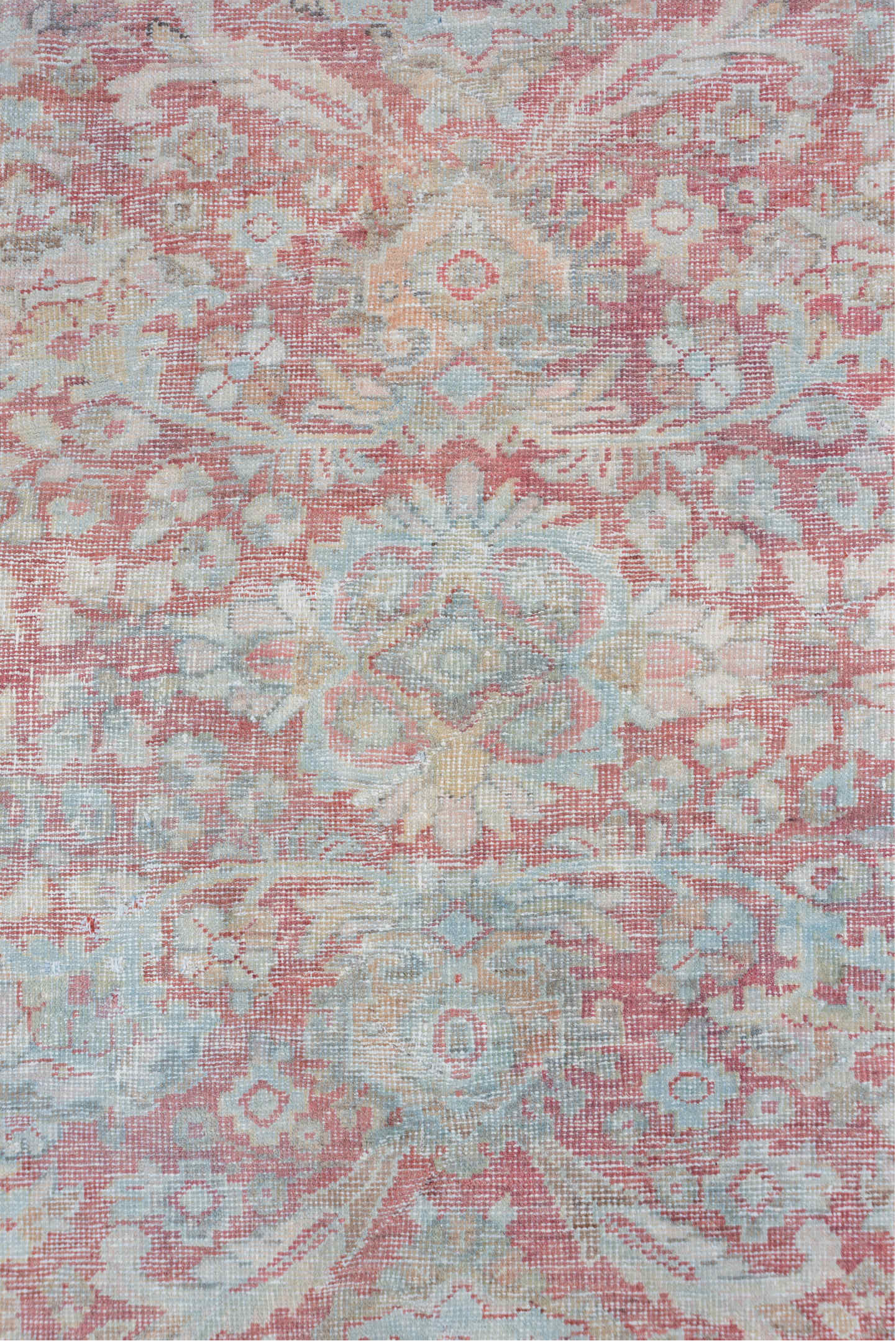 7' x 10' one-of-a-kind handmade vintage Mahal large size rug. Color palette: dark gray, gainsboro, gray, light blue