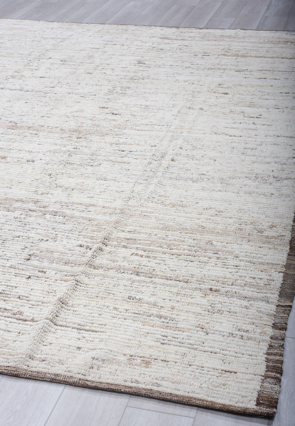 9' x 12' one-of-a-kind handmade vintage Tulu large size rug. Color palette: black, blue, charcoal, dark gray, gray