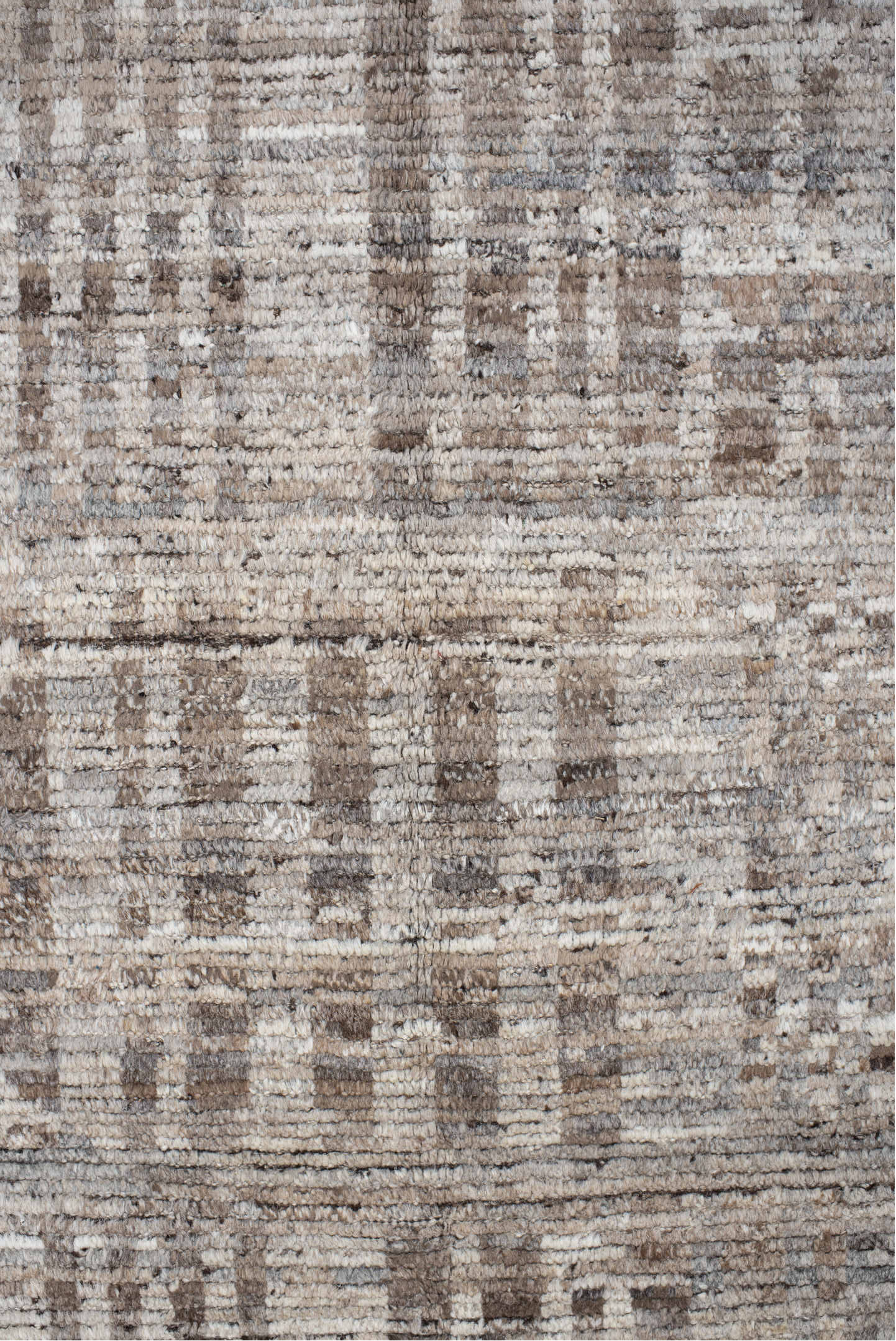 6' x 9' one-of-a-kind handmade vintage Tulu medium size rug. Color palette: gray, light gray, off-white, pink, gainsboro