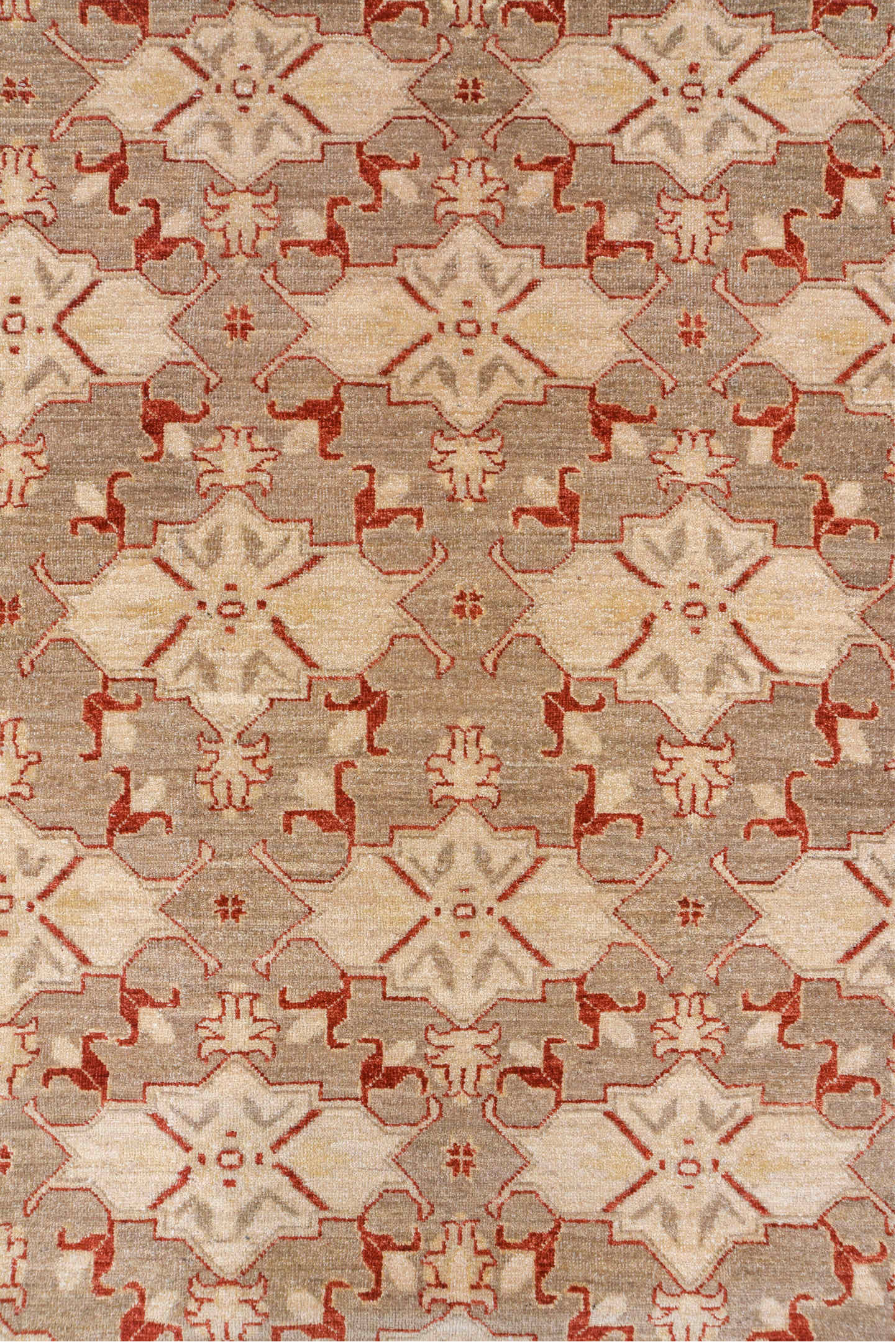 13' x 16' one-of-a-kind handmade vintage Sivas oversize rug. Color palette: brown, maroon, off-white, orange, pink, red