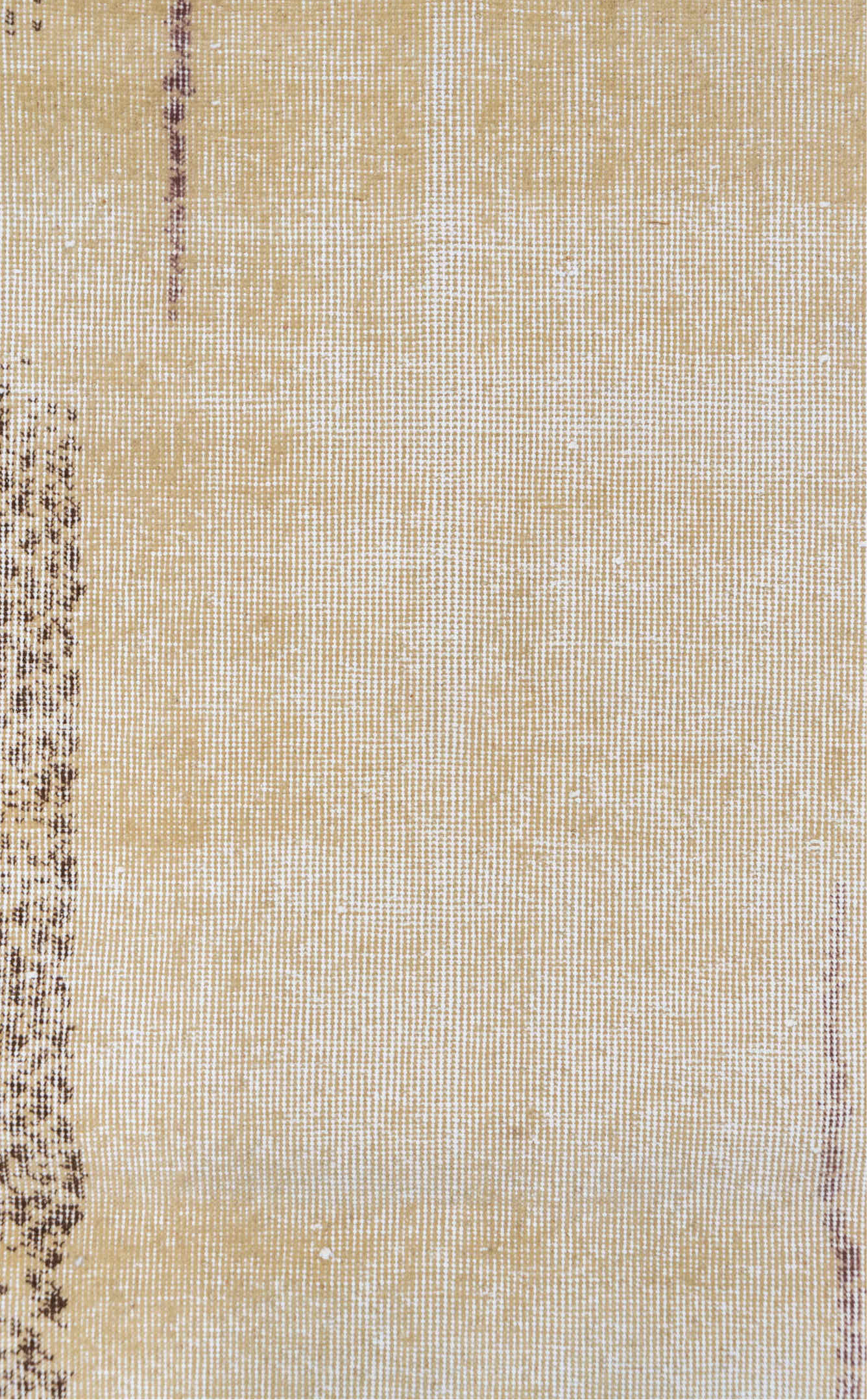 3' x 6' one-of-a-kind handmade vintage Oushak small size rug. Color palette: brown, gray, light gray, linen, off-white